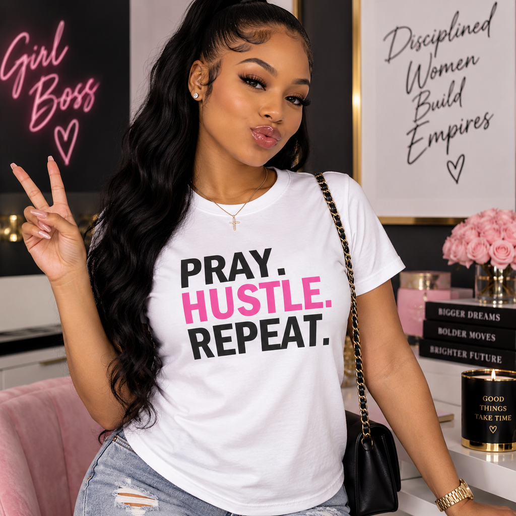 Pray. Hustle. Repeat. Tee