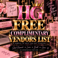 HG FREE COMPLIMENTARY VENDORS LIST