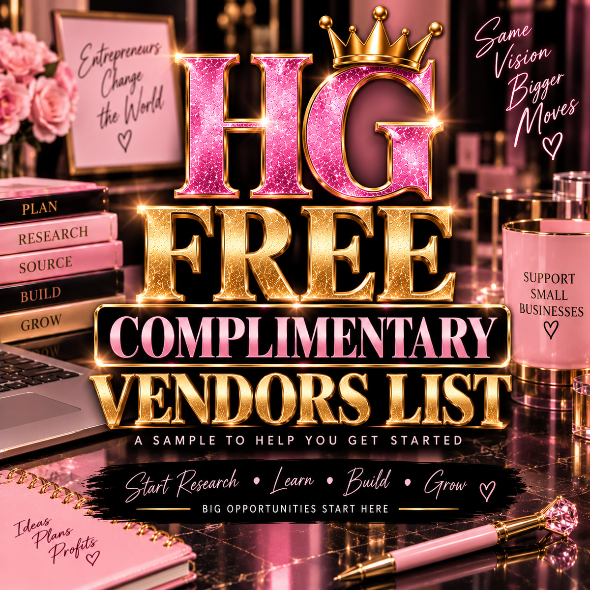 HG FREE COMPLIMENTARY VENDORS LIST